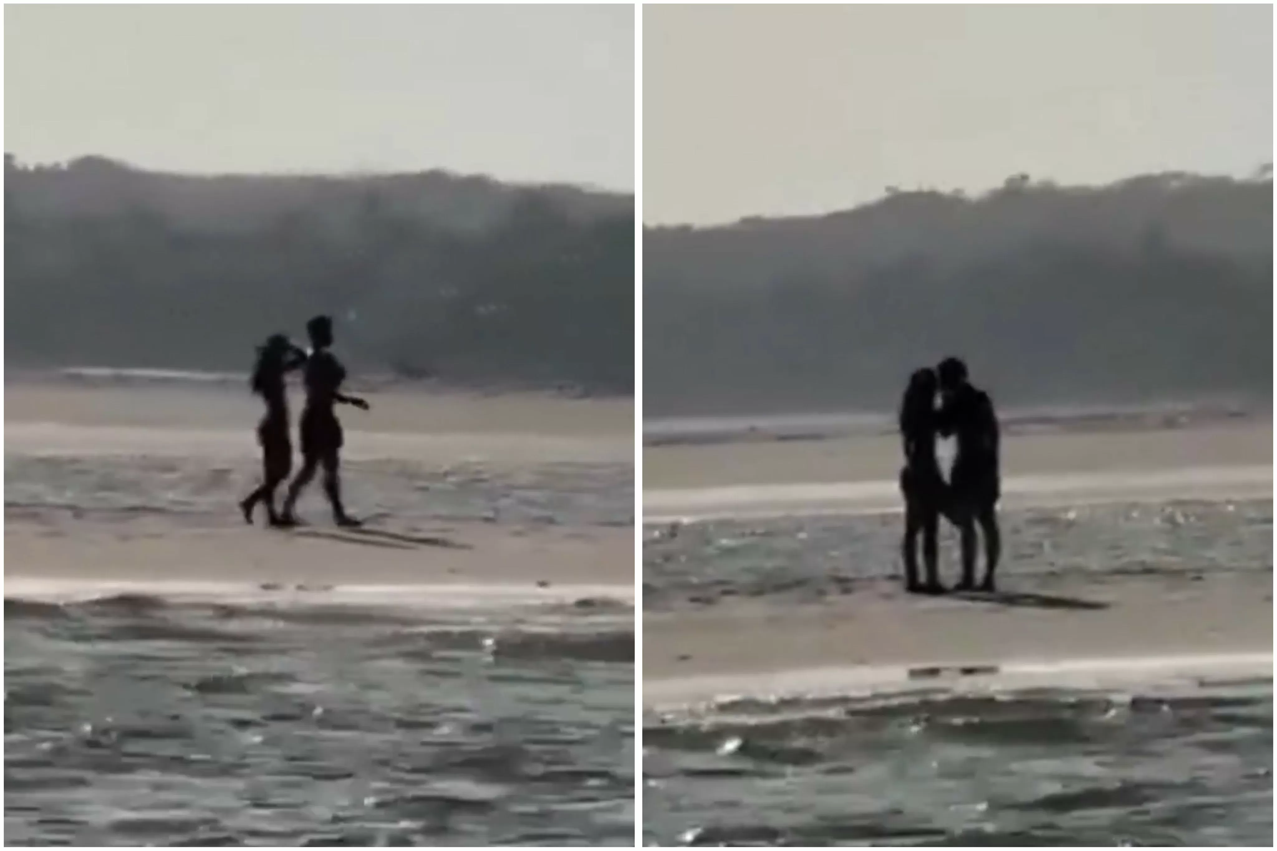 Bruna Marquezine e Shawn Mendes são vistos aos beijos em praia