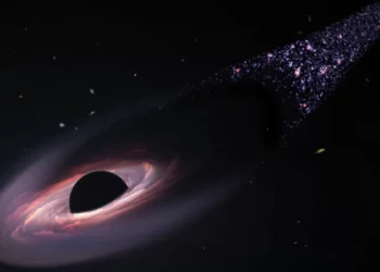 Buraco negro supermassivo é flagrado vagando pelo espaço pela primeira vez